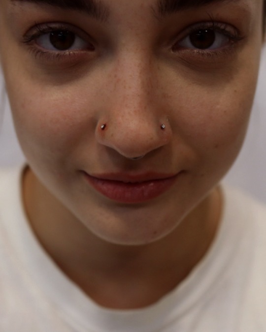 Double nostril piercing