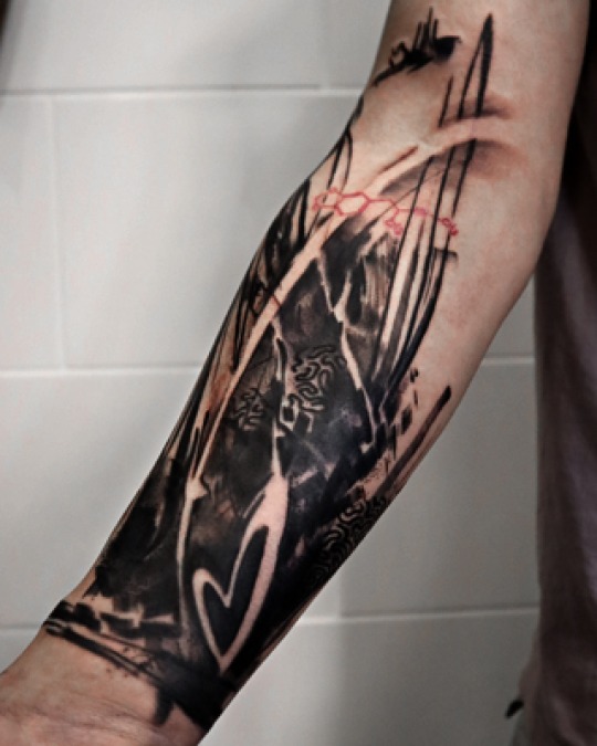 abstract tattoo sleeve